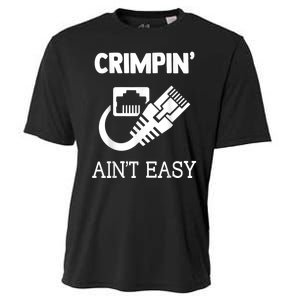 Crimpin AinT Easy Funny Network Systems Engineer Cooling Performance Crew T-Shirt