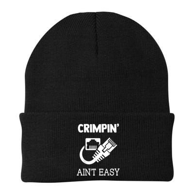 Crimpin AinT Easy Funny Network Systems Engineer Knit Cap Winter Beanie