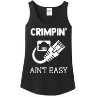 Crimpin AinT Easy Funny Network Systems Engineer Ladies Essential Tank