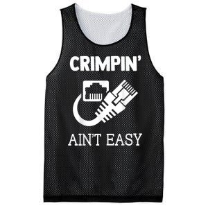 Crimpin AinT Easy Funny Network Systems Engineer Mesh Reversible Basketball Jersey Tank