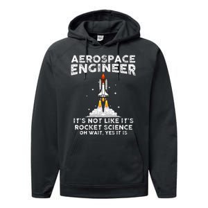 Cool Aerospace Engineer For Women Rocket Scientist Space Performance Fleece Hoodie