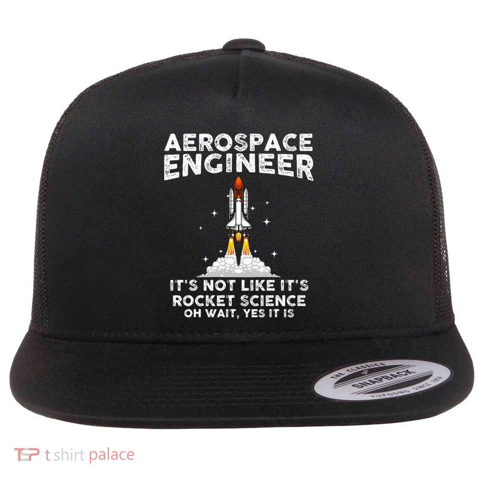 Cool Aerospace Engineer For Women Rocket Scientist Space Flat Bill Trucker Hat