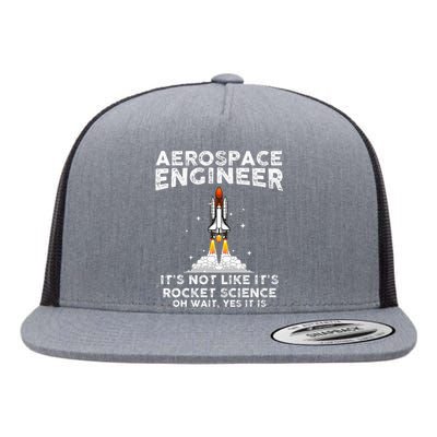 Cool Aerospace Engineer For Women Rocket Scientist Space Flat Bill Trucker Hat