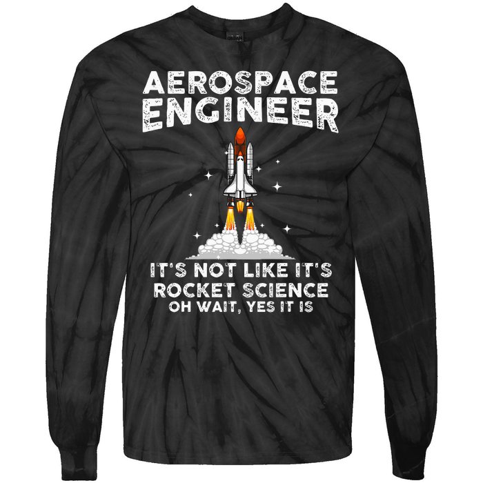 Cool Aerospace Engineer For Women Rocket Scientist Space Tie-Dye Long Sleeve Shirt