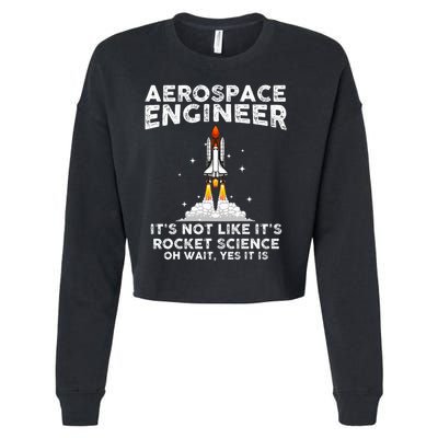 Cool Aerospace Engineer For Women Rocket Scientist Space Cropped Pullover Crew