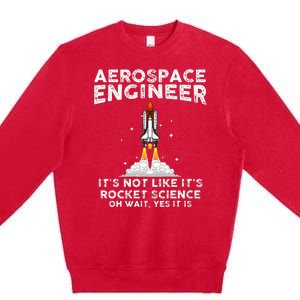 Cool Aerospace Engineer For Women Rocket Scientist Space Premium Crewneck Sweatshirt