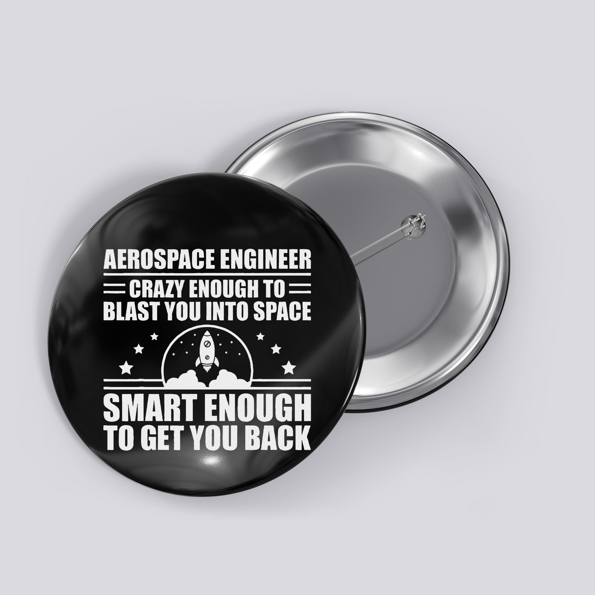 Cool Aerospace Engineer Art For Women Aeronautical Space Button