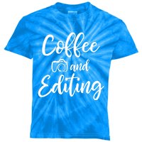 Coffee And Editing Gift Photography Gift For Photographer Meaningful Gift Kids Tie-Dye T-Shirt