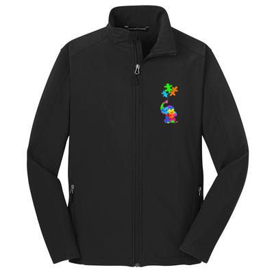 Cute Autism Elephant Autism Awareness Autistic Core Soft Shell Jacket