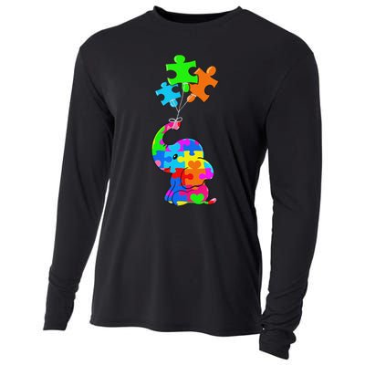 Cute Autism Elephant Autism Awareness Autistic Cooling Performance Long Sleeve Crew