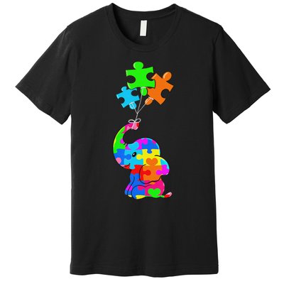 Cute Autism Elephant Autism Awareness Autistic Premium T-Shirt