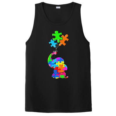 Cute Autism Elephant Autism Awareness Autistic PosiCharge Competitor Tank