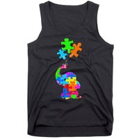 Cute Autism Elephant Autism Awareness Autistic Tank Top