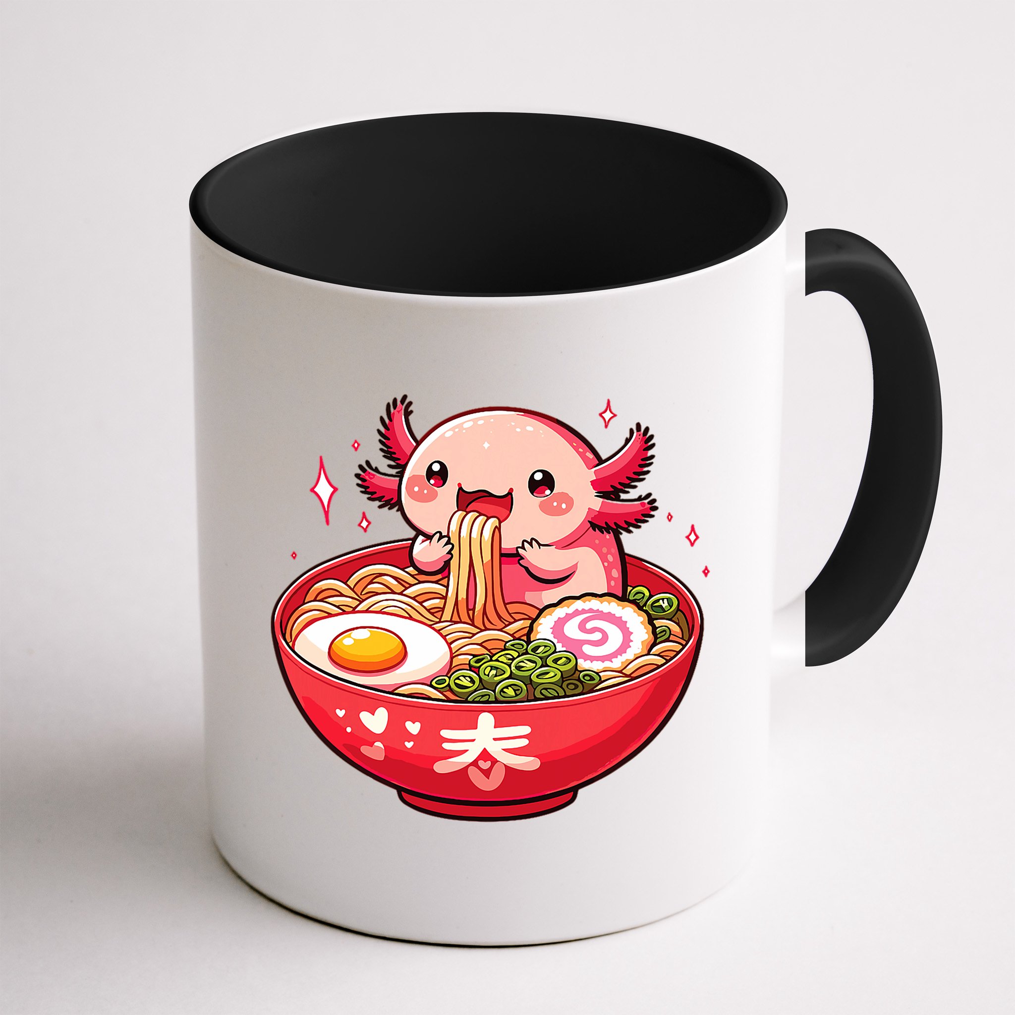 Cute Axolotl Eats Ramen Noodles Axolotls Ramen Mug
