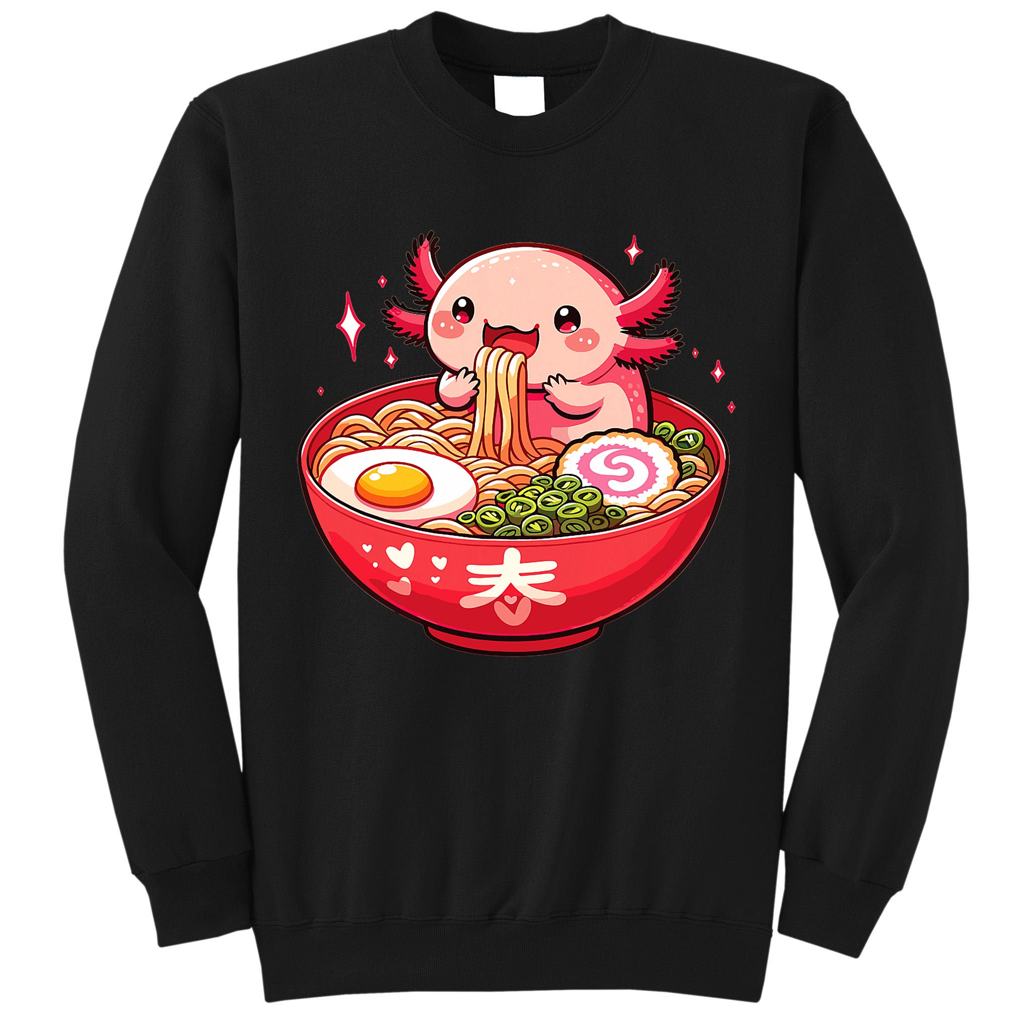 Cute Axolotl Eats Ramen Noodles Axolotls Ramen Tall Sweatshirt