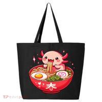 Cute Axolotl Eats Ramen Noodles Axolotls Ramen 25L Jumbo Tote