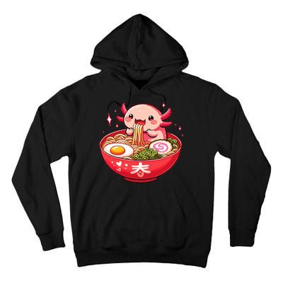 Cute Axolotl Eats Ramen Noodles Axolotls Ramen Tall Hoodie