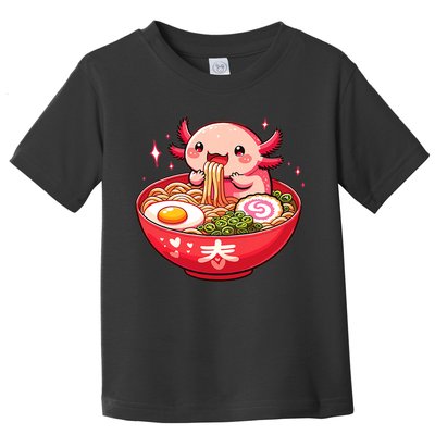 Cute Axolotl Eats Ramen Noodles Axolotls Ramen Toddler T-Shirt