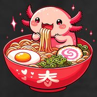 Cute Axolotl Eats Ramen Noodles Axolotls Ramen Microfiber Hand Towel