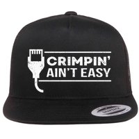 Crimpin Aint Easy Software Developer Pun It Flat Bill Trucker Hat