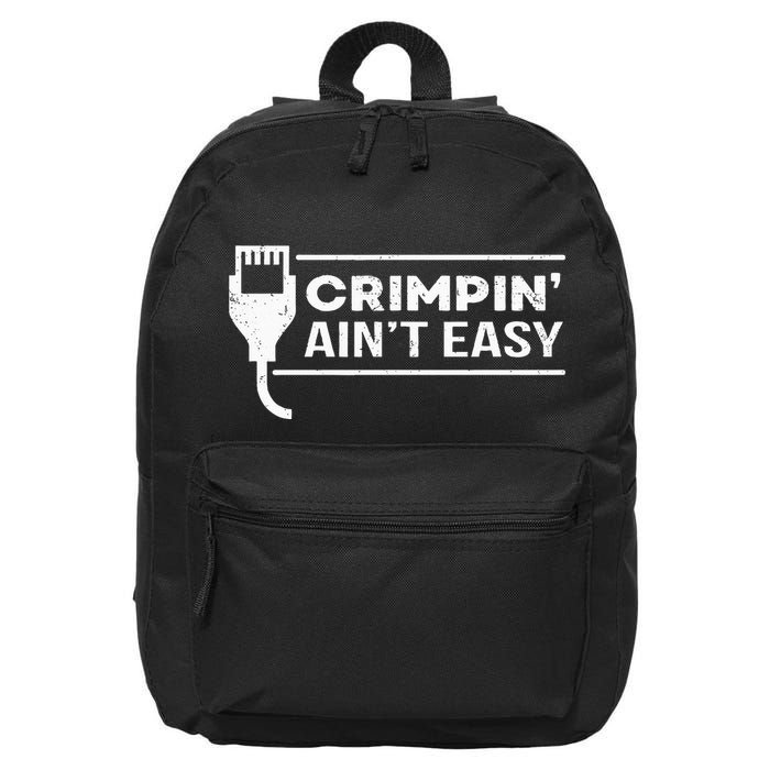 Crimpin Aint Easy Software Developer Pun It 16 in Basic Backpack