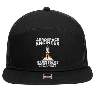 Cool Aerospace Engineer For Men Women Rocket Scientist Space 7 Panel Mesh Trucker Snapback Hat