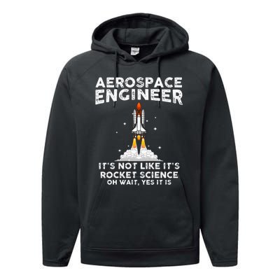 Cool Aerospace Engineer For Men Women Rocket Scientist Space Performance Fleece Hoodie