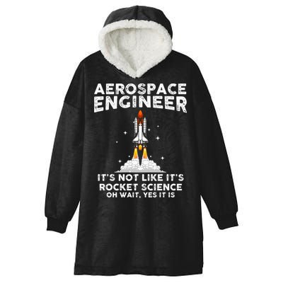Cool Aerospace Engineer For Men Women Rocket Scientist Space Hooded Wearable Blanket