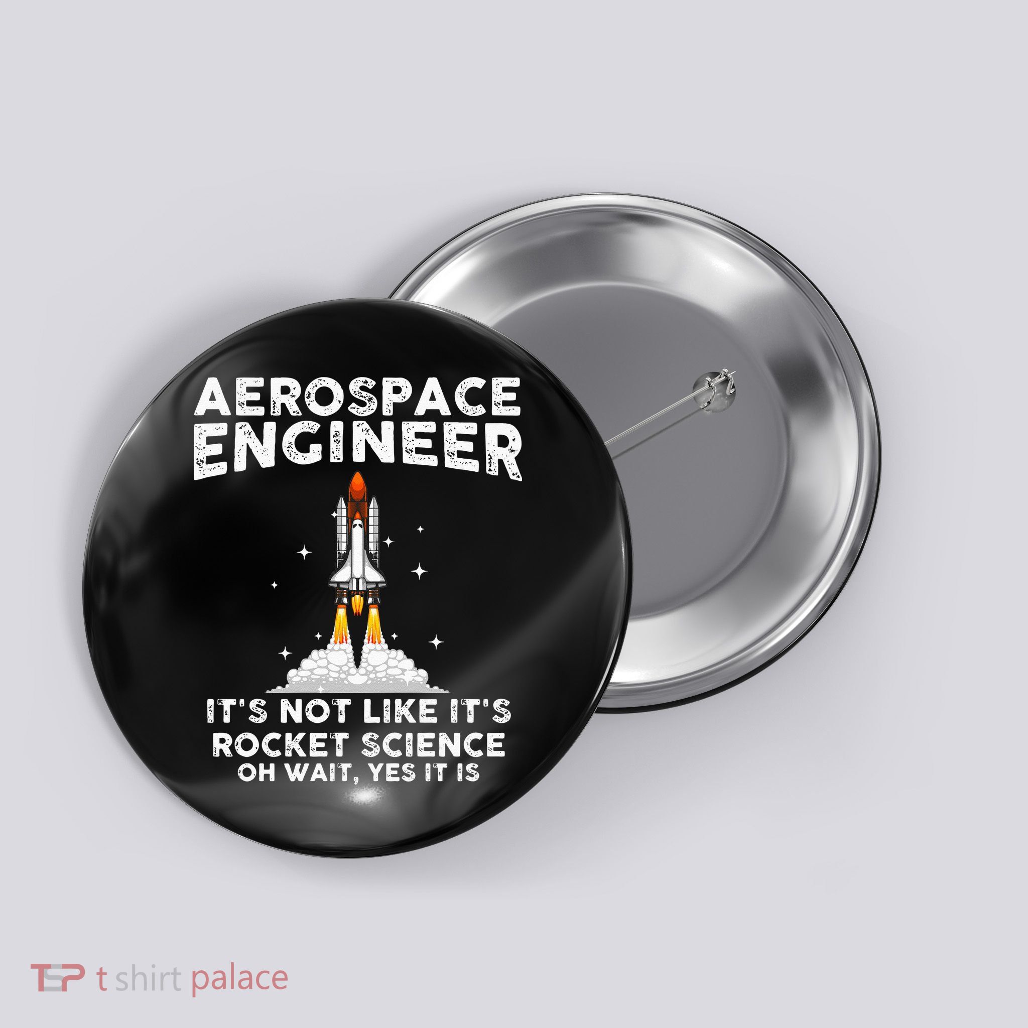 Cool Aerospace Engineer For Men Women Rocket Scientist Space Button