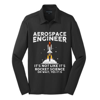 Cool Aerospace Engineer For Men Women Rocket Scientist Space Silk Touch Performance Long Sleeve Polo