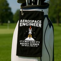 Cool Aerospace Engineer For Men Women Rocket Scientist Space Golf Towel