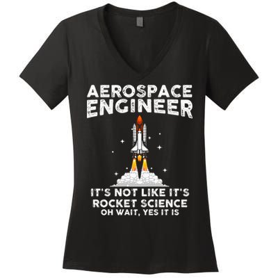 Cool Aerospace Engineer For Men Women Rocket Scientist Space Women's V-Neck T-Shirt