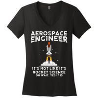 Cool Aerospace Engineer For Men Women Rocket Scientist Space Women's V-Neck T-Shirt