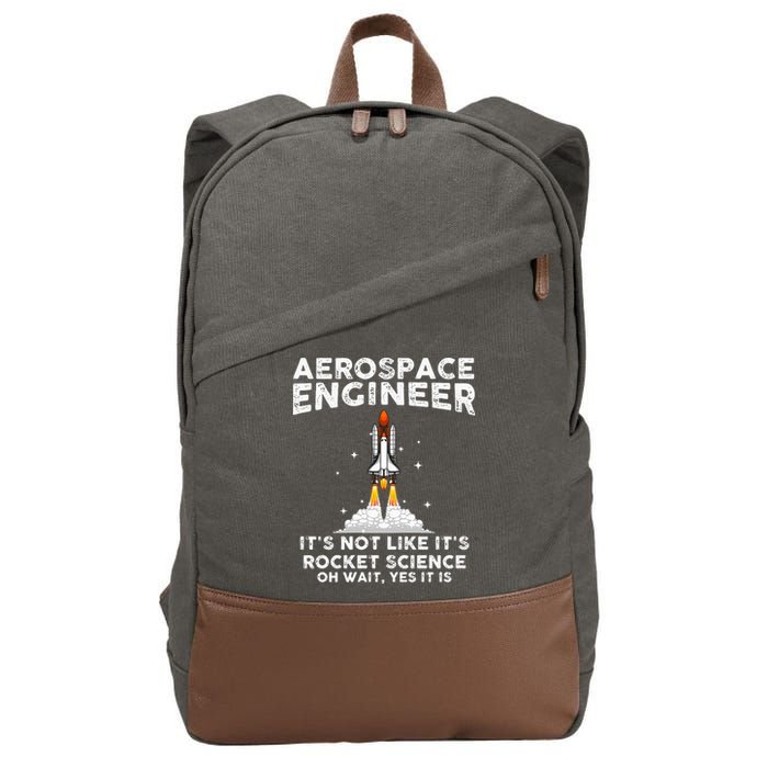 Cool Aerospace Engineer For Men Women Rocket Scientist Space Cotton Canvas Backpack