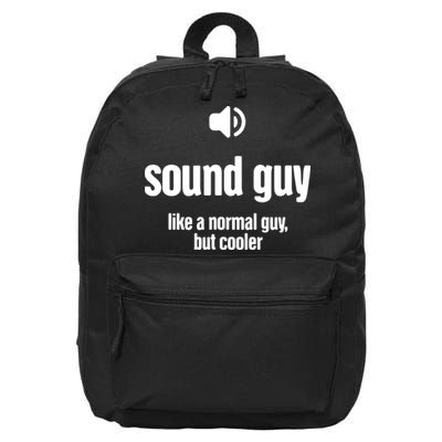 Cool Audio Engineer Funny Sound Guy 16 in Basic Backpack