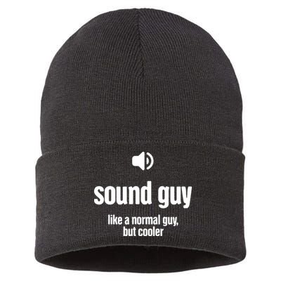 Cool Audio Engineer Funny Sound Guy Sustainable Knit Beanie