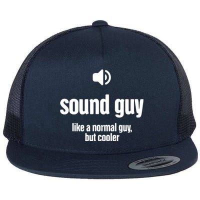 Cool Audio Engineer Funny Sound Guy Flat Bill Trucker Hat