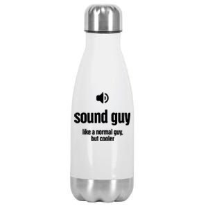 Cool Audio Engineer Funny Sound Guy Stainless Steel Insulated Water Bottle