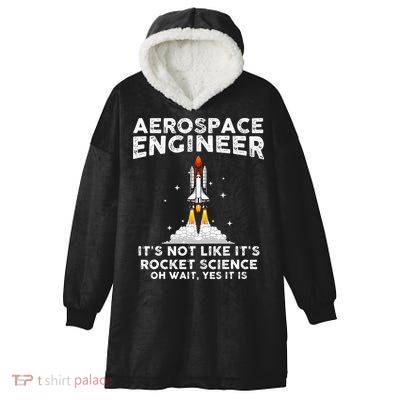 Cool Aerospace Engineer For Men Women Rocket Scientist Space Hooded Wearable Blanket