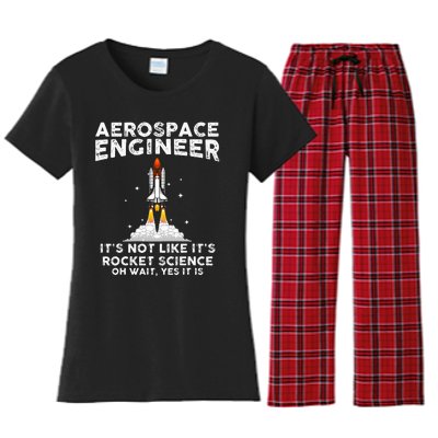 Cool Aerospace Engineer For Men Women Rocket Scientist Space Women's Flannel Pajama Set