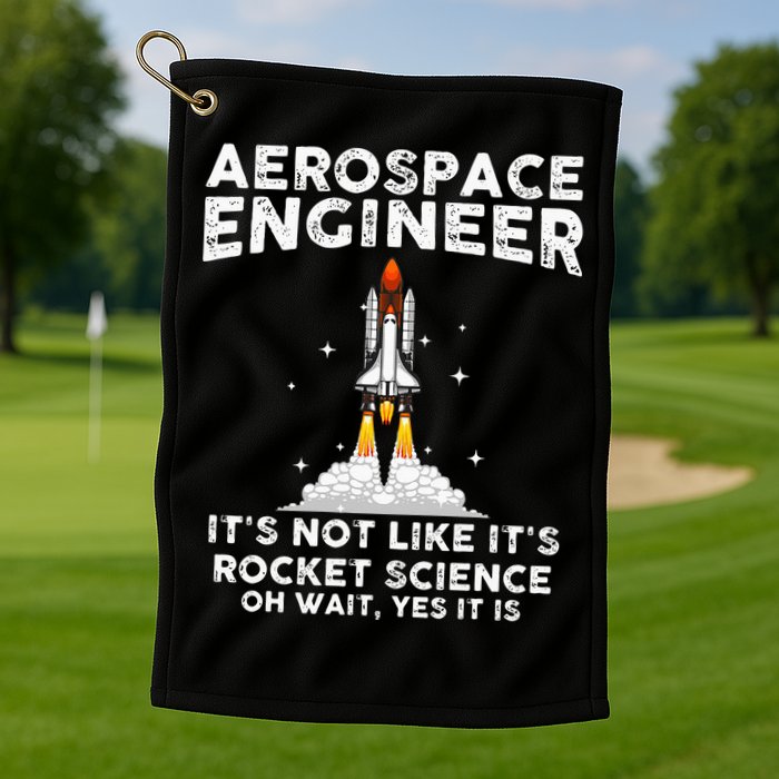 Cool Aerospace Engineer For Men Women Rocket Scientist Space Golf Towel