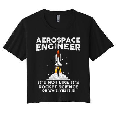 Cool Aerospace Engineer For Men Women Rocket Scientist Space Crop Top