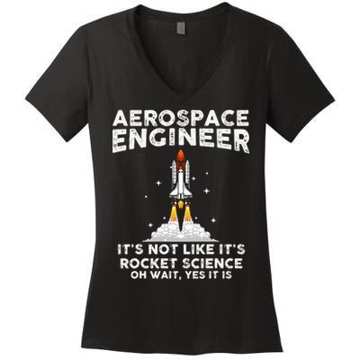 Cool Aerospace Engineer For Men Women Rocket Scientist Space Women's V-Neck T-Shirt