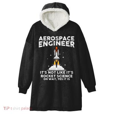 Cool Aerospace Engineer For Men Women Rocket Scientist Space Hooded Wearable Blanket