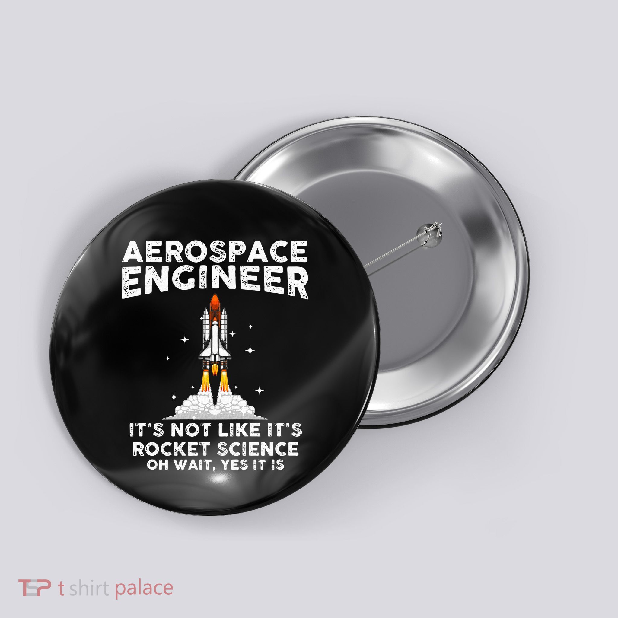 Cool Aerospace Engineer For Men Women Rocket Scientist Space Button