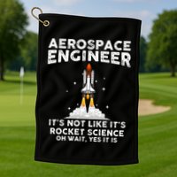 Cool Aerospace Engineer For Men Women Rocket Scientist Space Golf Towel