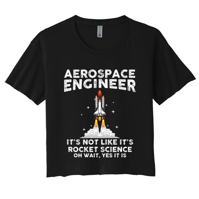 Cool Aerospace Engineer For Men Women Rocket Scientist Space Crop Top