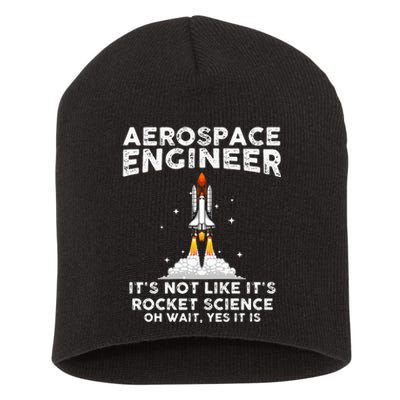 Cool Aerospace Engineer For Men Women Rocket Scientist Space Short Acrylic Beanie