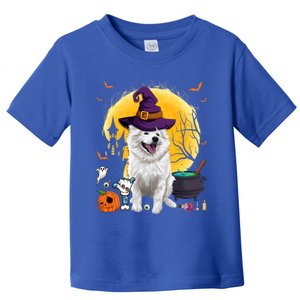 Cute American Eskimo Witch Pumpkin Halloween Dog Lover Gift Toddler T-Shirt