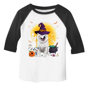 Cute American Eskimo Witch Pumpkin Halloween Dog Lover Gift Toddler Fine Jersey T-Shirt